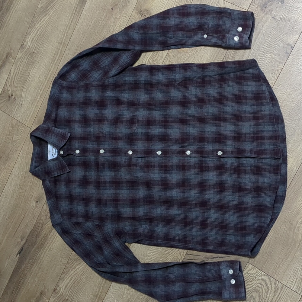 PORTUGUESE FLANNEL, LONG SLEEVE Cotton SHIRT Wisdom Style MENS Size Medium